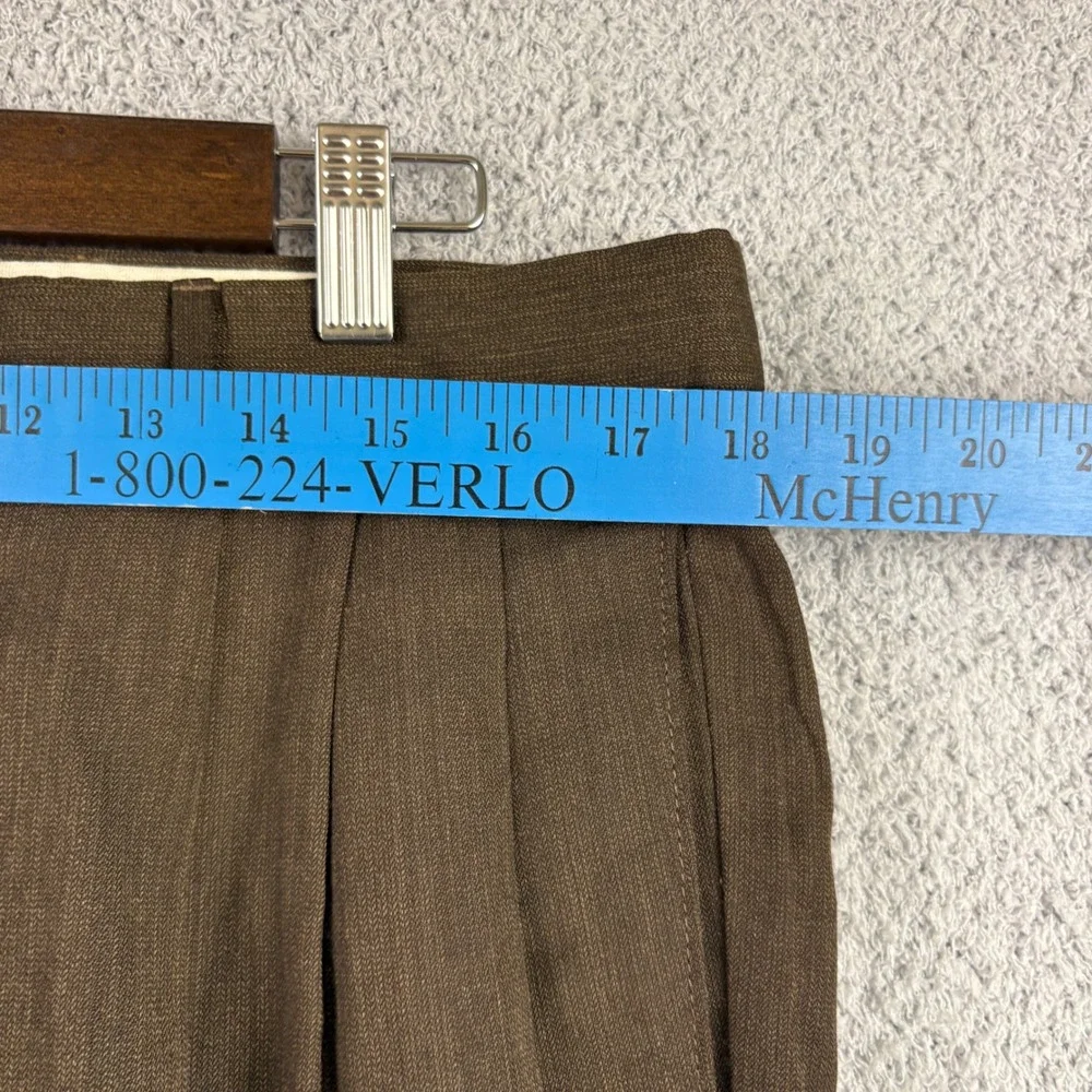 Vintage Dockers Pants Men 36x30 Trouser Pleated Cuffed Worsted Wool Dress Slacks